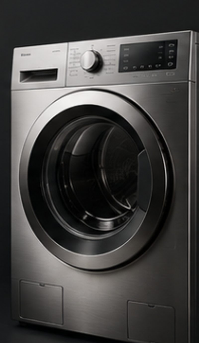 Technician repairing a dryer